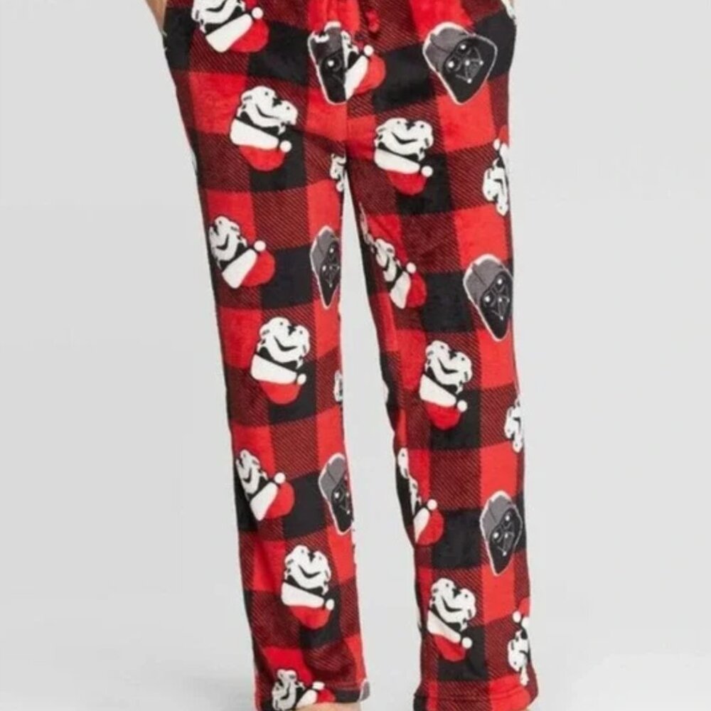 Star Wars Christmas Pajama Pants Darth Vader Santa Hat P05